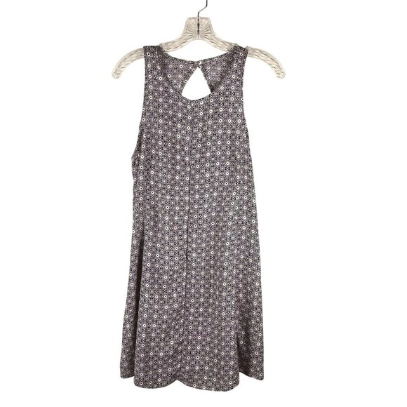 Abercrombie & Fitch Dress Black White Sleeveless Printed Keyhole Back  jh1846 - Picture 1 of 7